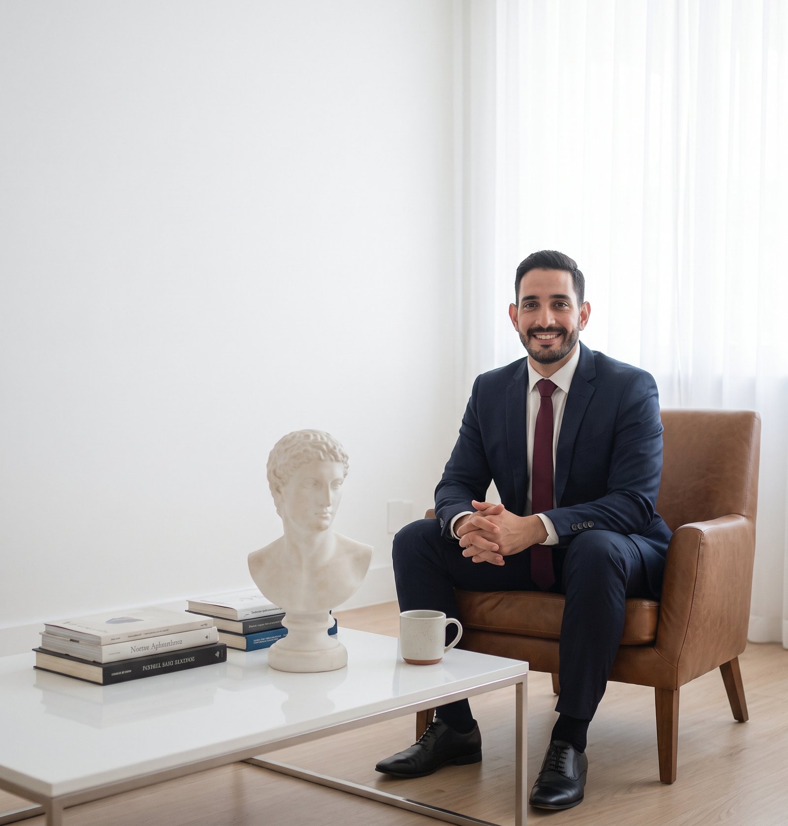 Rodrigo Mesquita no ambiente de atendimento